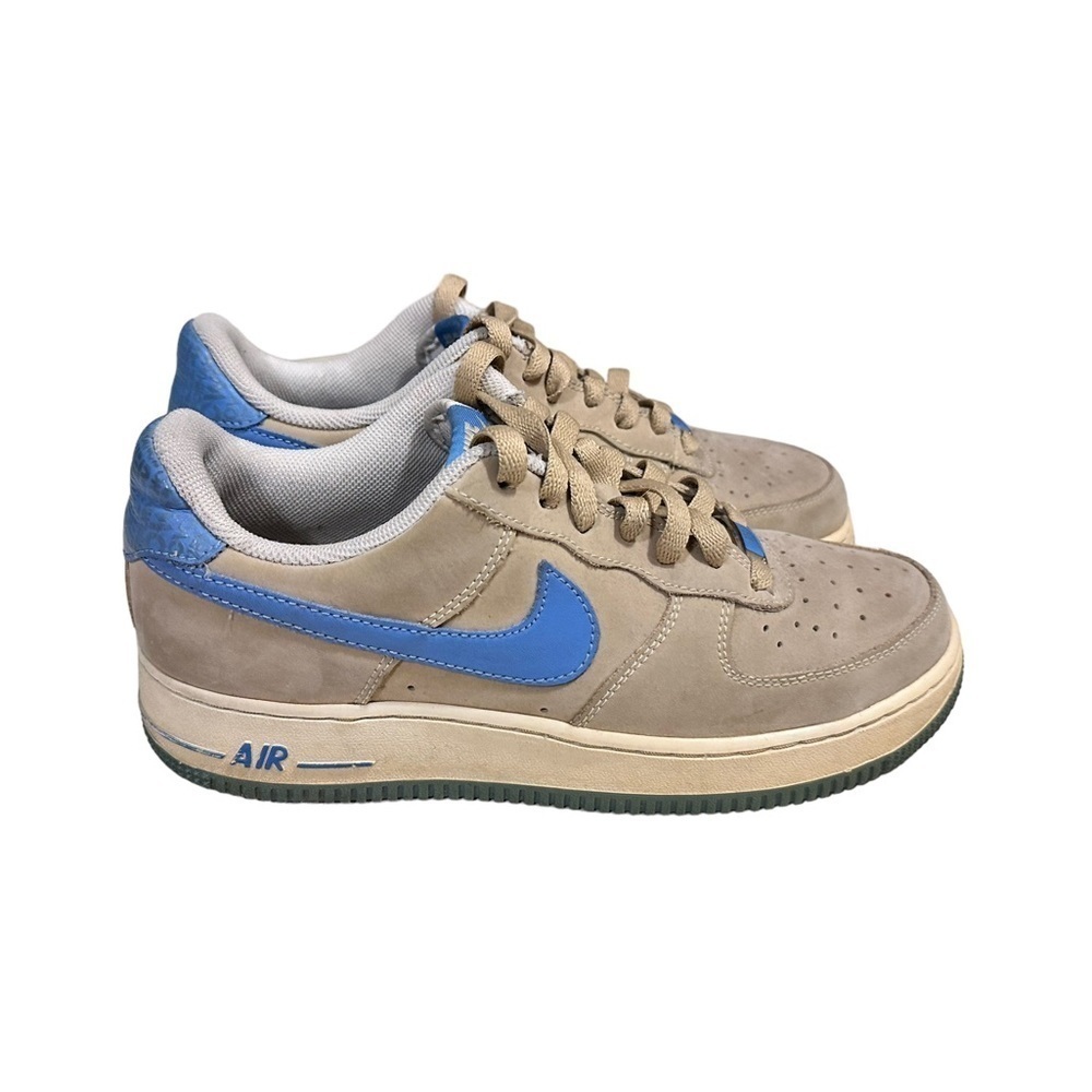 Vtg RARE Nike Air Force 1 Low AF1 Youth Linen University Blue 315122-241 Sz 7Y﻿ - Picture 2 of 10